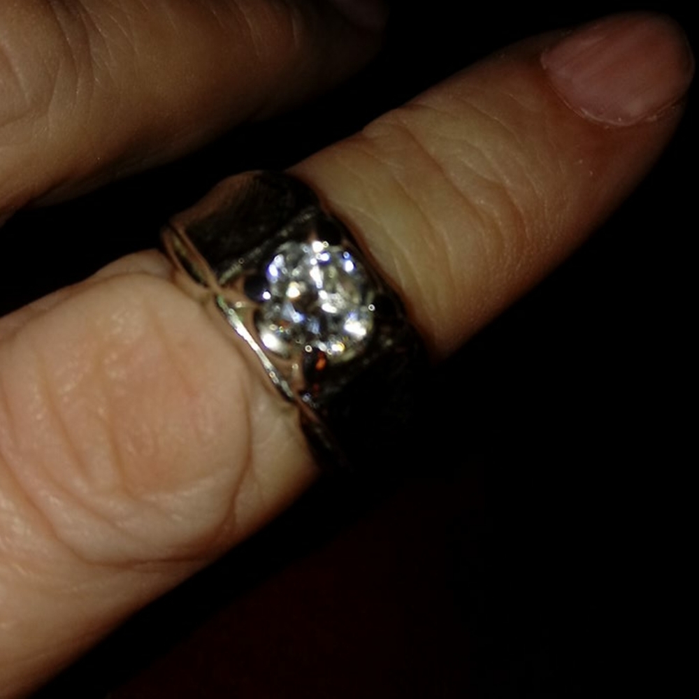 LIND Vintage Ring 925 silver with CZ stone sz 7
